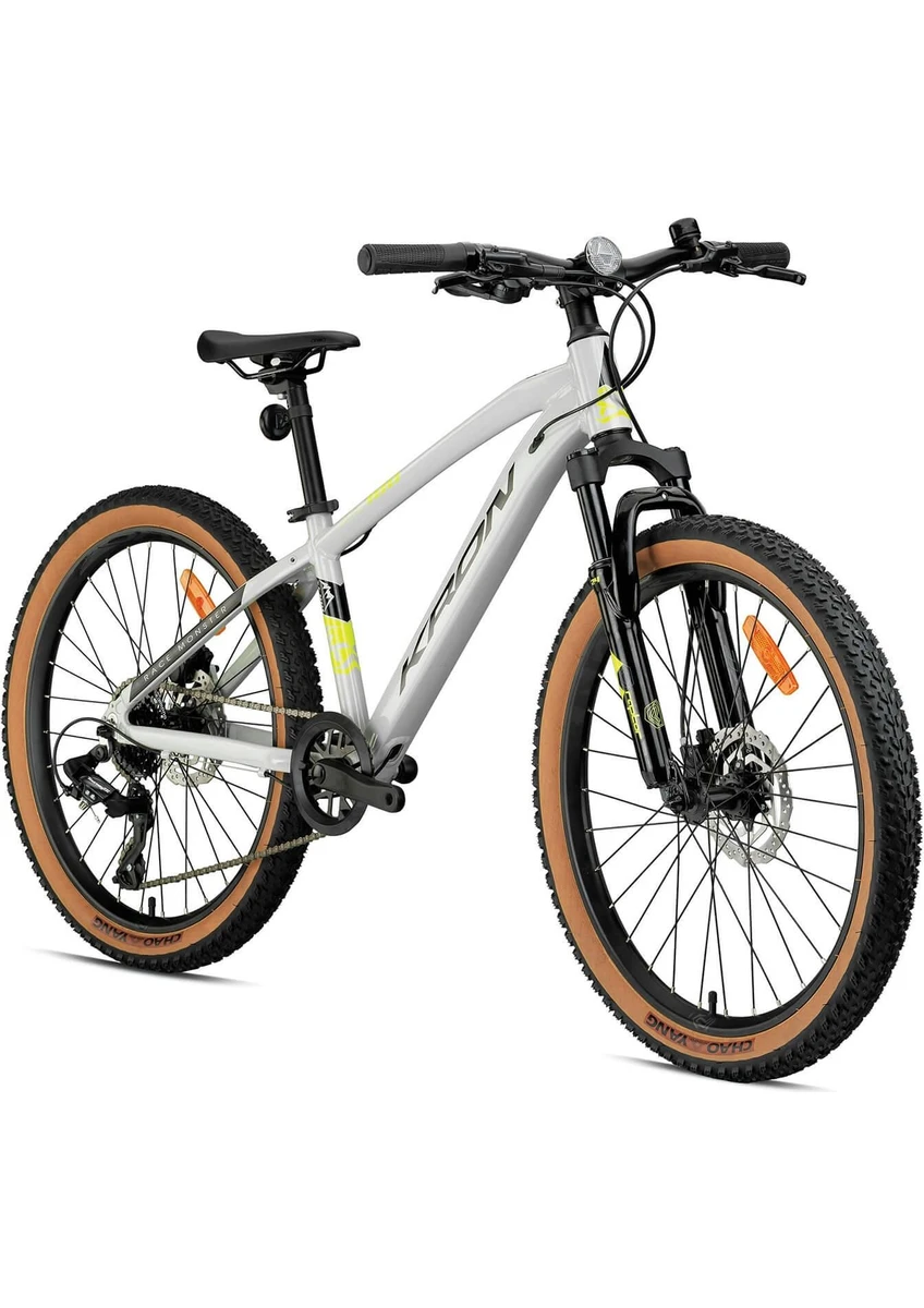 Kron XC100 24 Jant 13K 8 Vites H.disk Dağ Bisikleti Bej Neon Sarı görsel 2