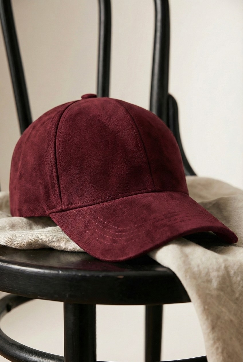 Verahed Kadın Erkek Süet Şapka Ayarlanabilir Unisex Baseball Cap Taba