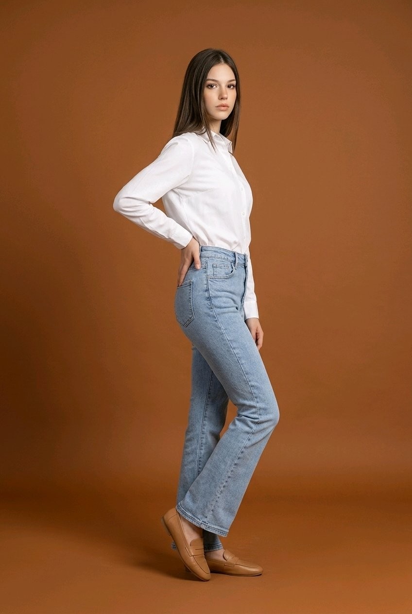 Hies İspanyol Paça Likralı Esnek Kumaş Denim Jean Pantolon Siyah Renk