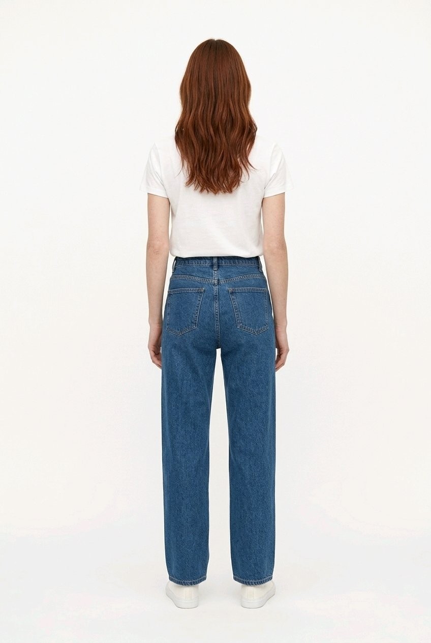 Hies Salaş Palazzo Kot Pantolon - Denim Kumaş Likralı ,Bol Paça Kadın Jeans görsel 8