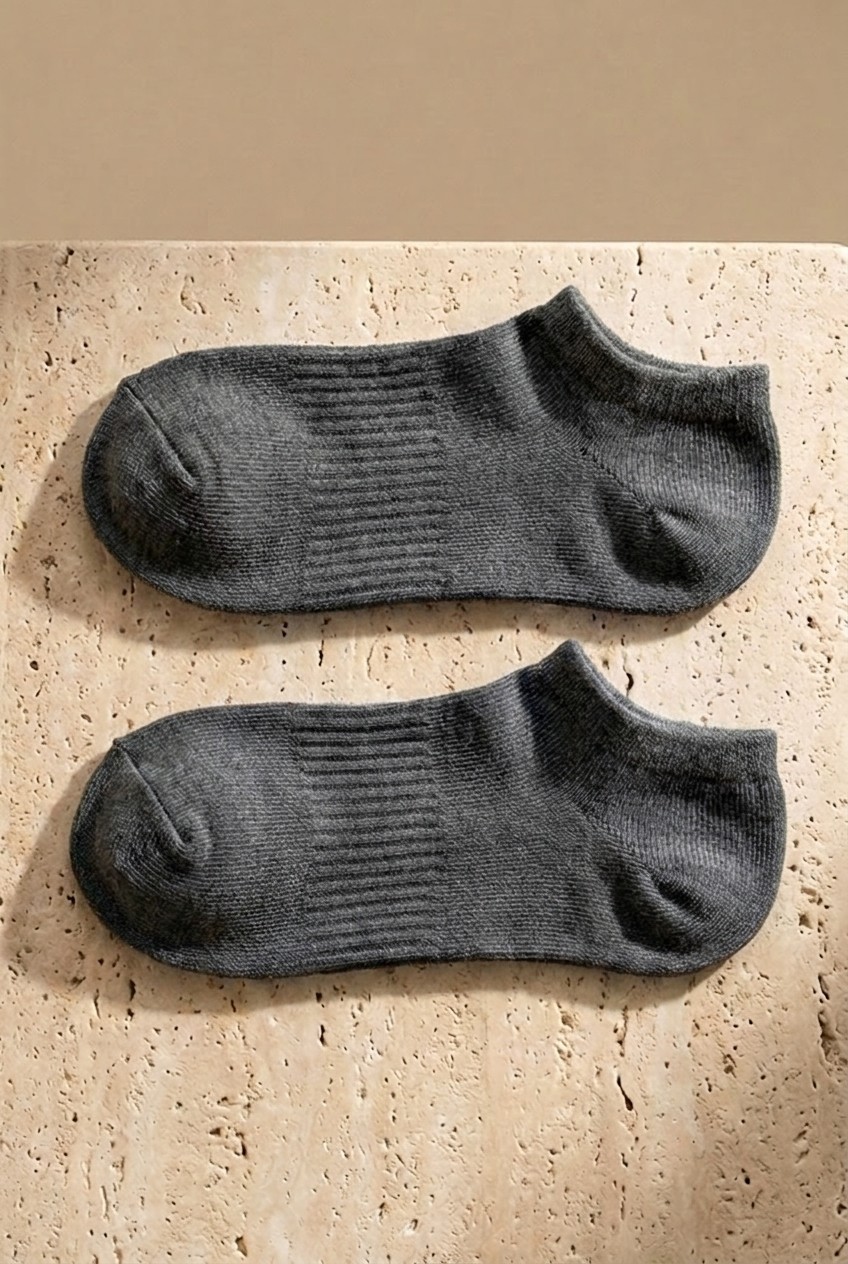 Katia & Bony Unisex 5'li Basic Step Çorap Siyah Mix görsel 2