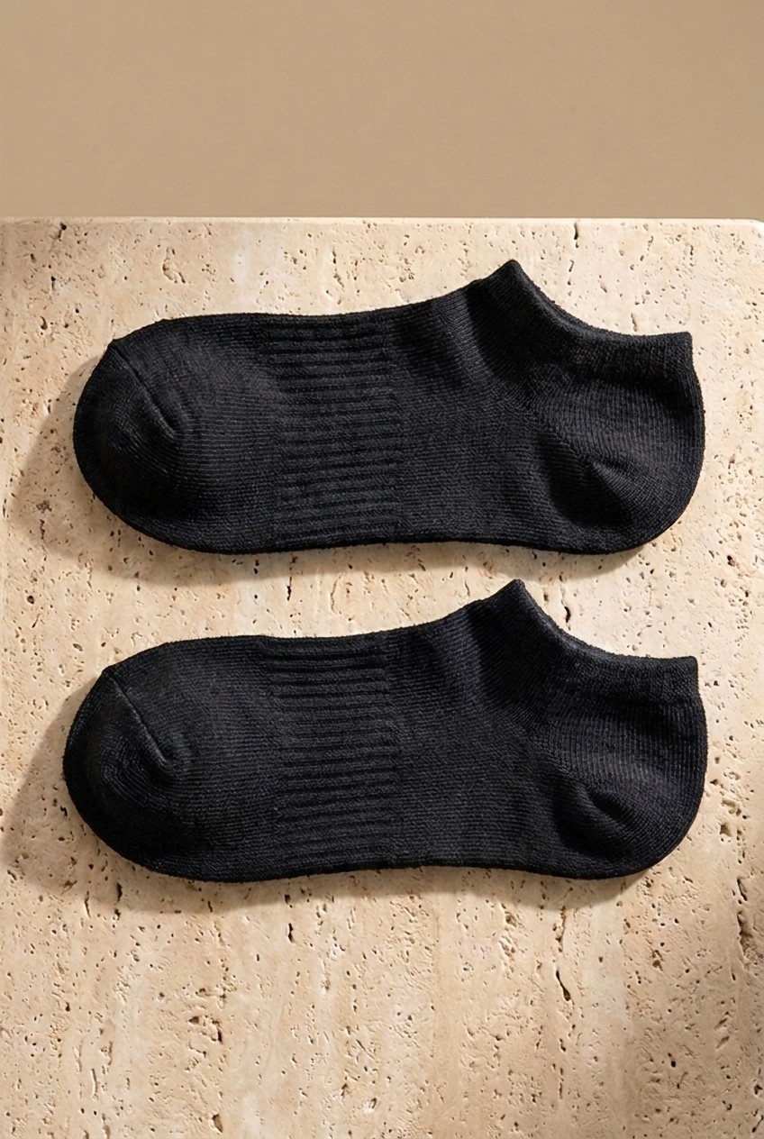 Katia & Bony Unisex 5'li Basic Step Çorap Siyah Mix görsel 4