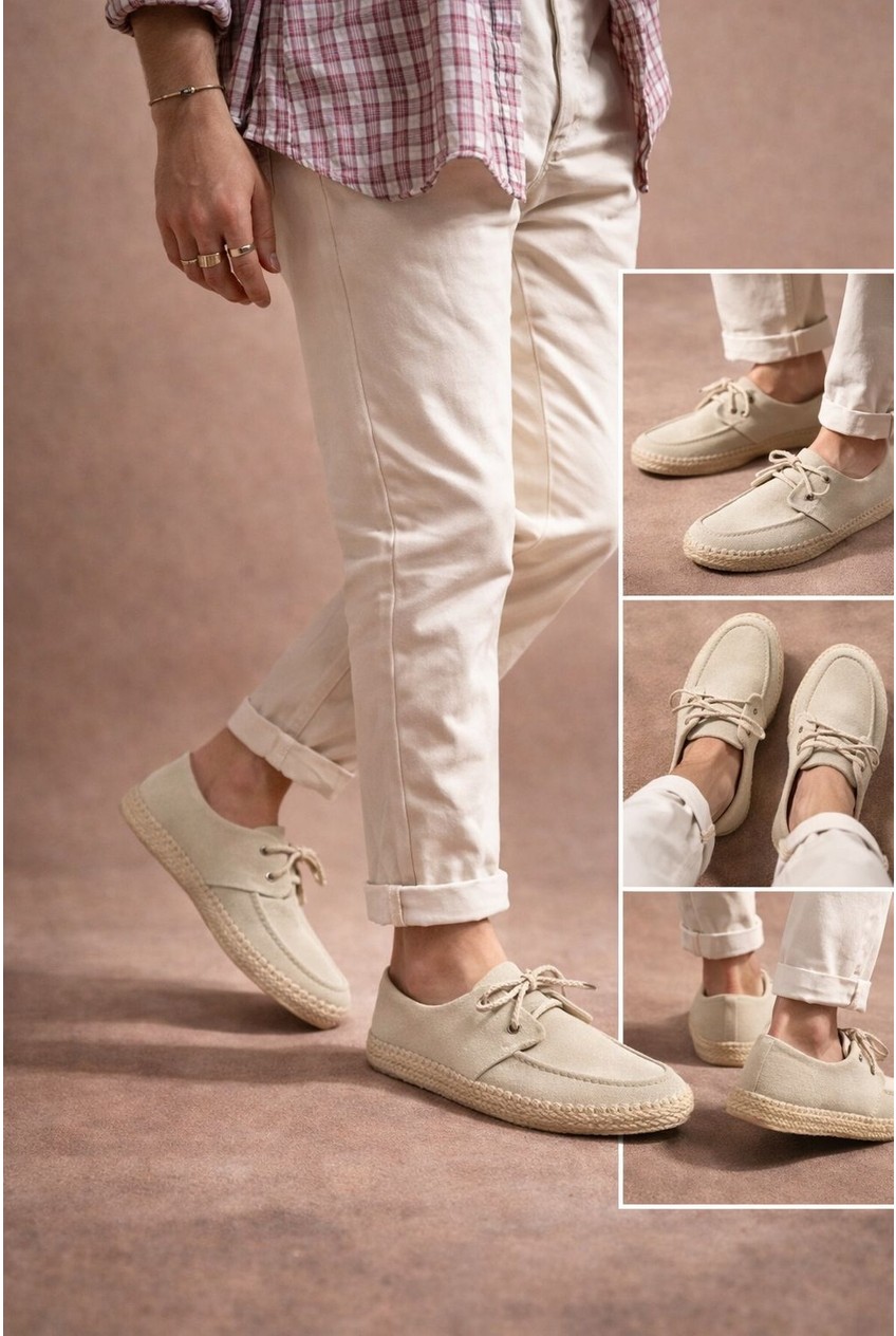 Zerenyus ZRK-T36 Premium Üst Kalite Lacivert Klasik Erkek Espadril görsel 3