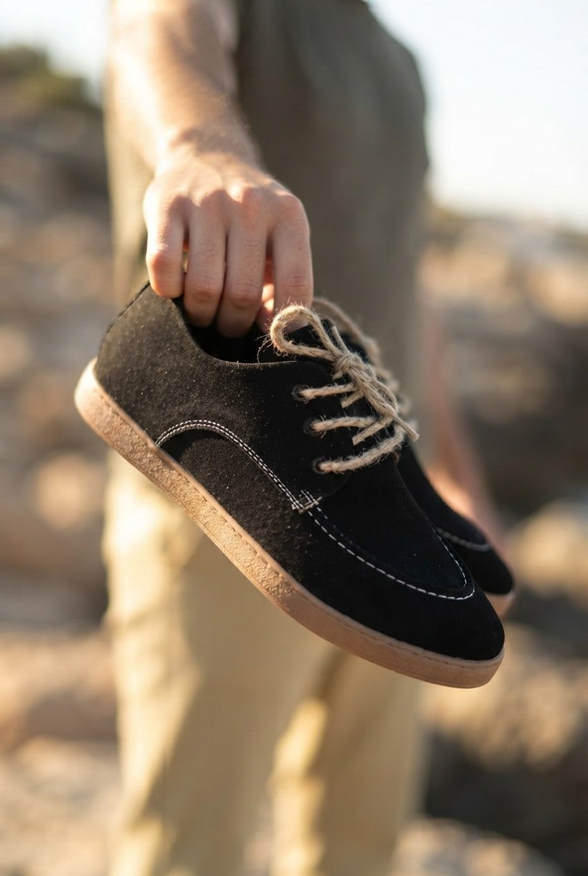 Zerenyus ZRK-X5X Premium Siyah Süet Bağcıklı Günlük Erkek Loafer