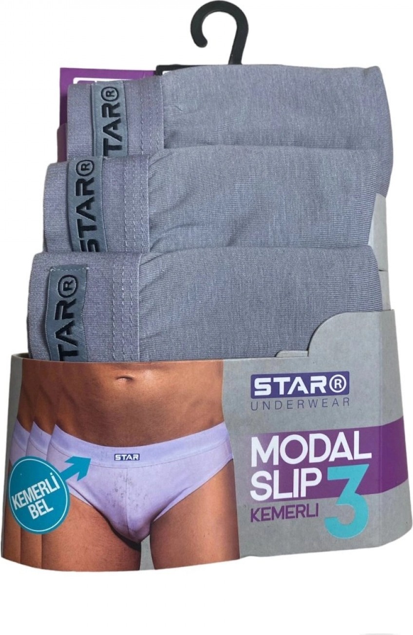 Pileli Store Star 109 Erkek 3'lü Modal Slip görsel 2