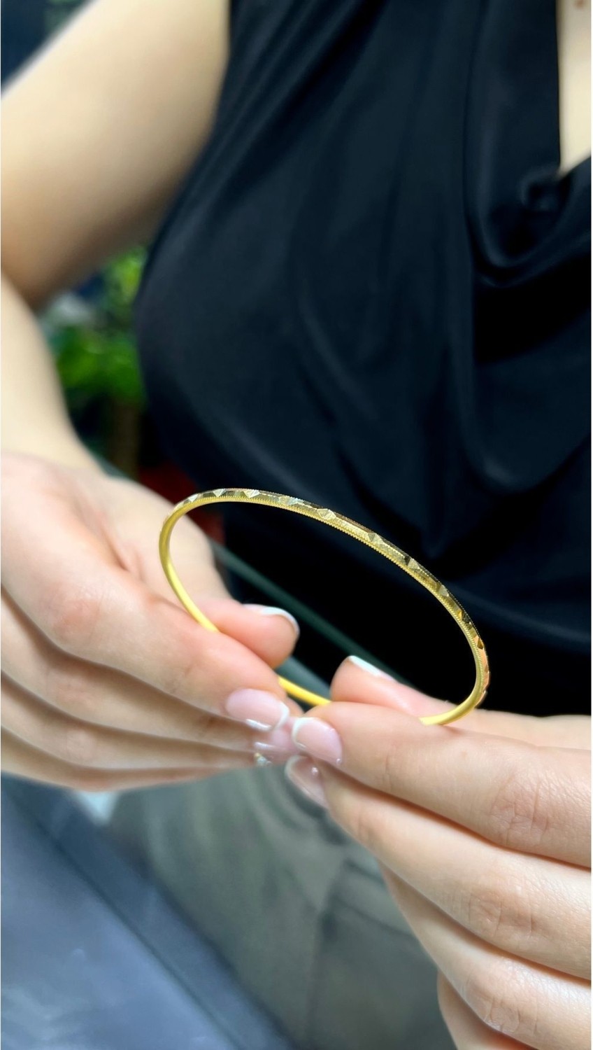 Kuyumcu Nurettin 17 gr (Gram) Baklava Dilimi Kalemli Ajda Bilezik 22 Ayar Altın