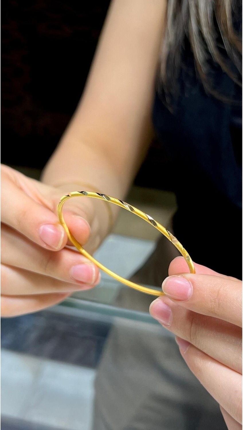 Kuyumcu Nurettin 8 gr  (GRAM) Yatırımlık Işçiliksiz Kalemli Ajda Bilezik 22 Ayar Altın