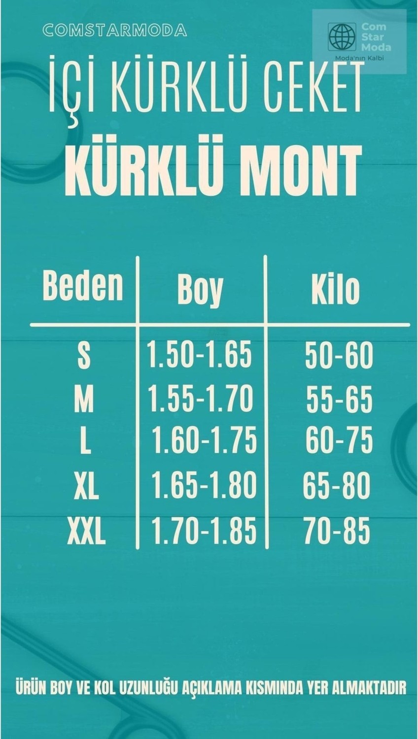 Comstar Erkek Trend Kışlık Içi Kürklü Kot Ceket Gri görsel 3