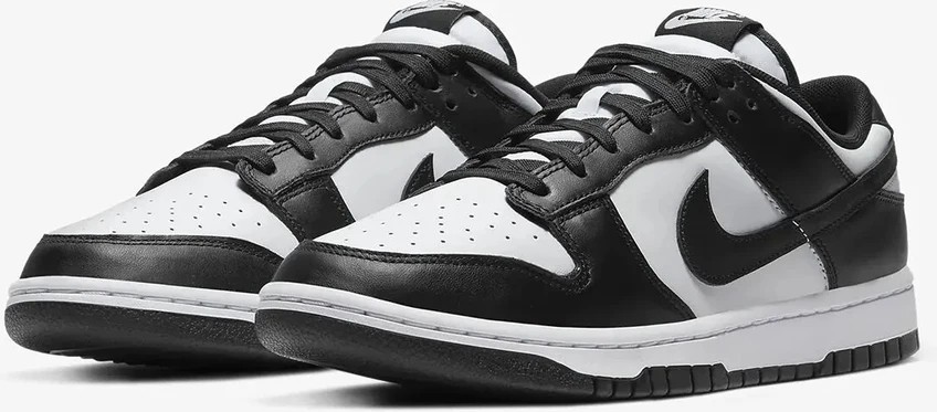 BENZSNEAKERS Nike Dunk Low Retro Siyah Beyaz Panda Erkek Günlük Spor Ayakkabı Deri Tabanlı Konforlu Tasarım görsel 5