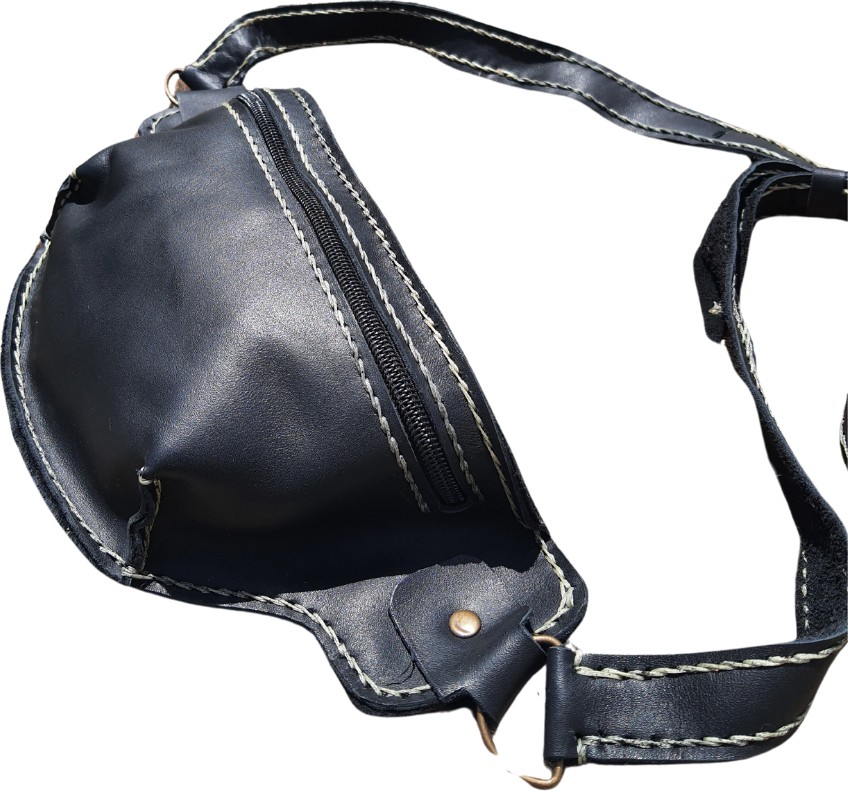 Semiramis Hermes Model Unisex El Yapımı Vintage El Dikişi Hakiki Crazy Deri Bel Çantası