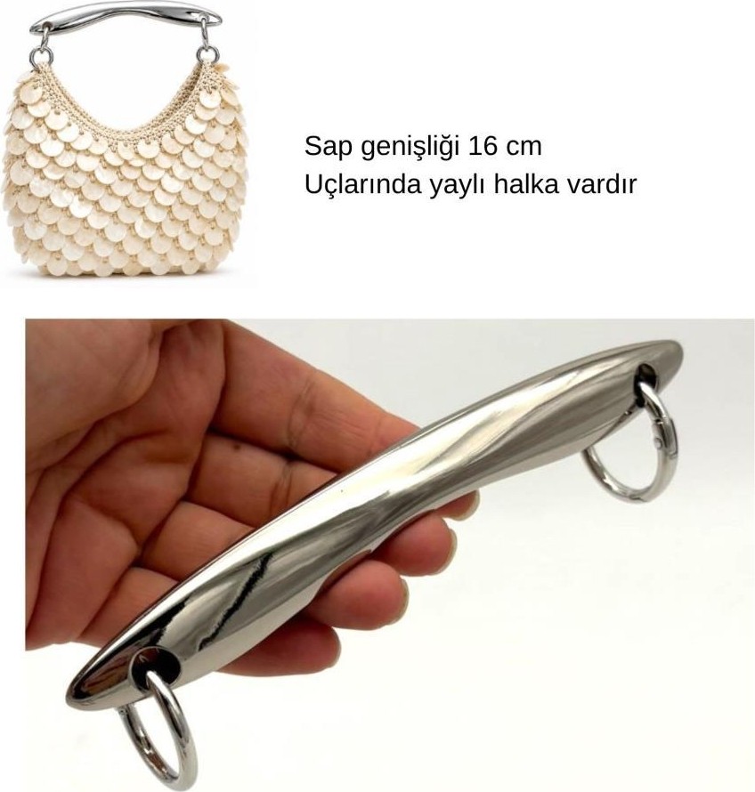 Angel Çanta Aksesuar 16 cm Balık Model Çanta Sapı Silvery Renk