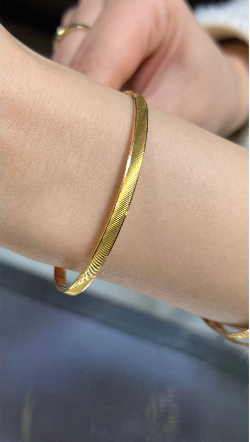 Kuyumcu Nurettin 8 gr (GRAM) Yatırımlık Işçiliksiz Trabzon Desenli Çöp Bilezik 22 Ayar Altın