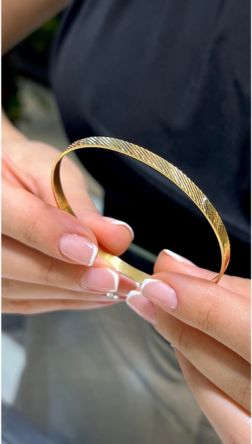 Kuyumcu Nurettin 9 gr (Gram) Sarmal Desenli Kibrit Çöpü Bilezik 22 Ayar Altın