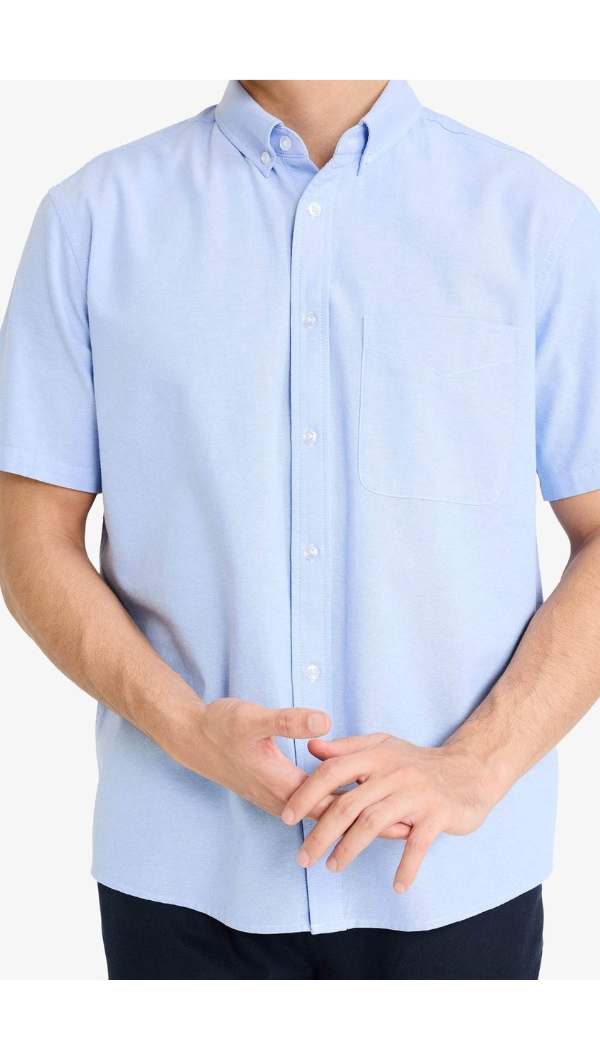 DeFacto %100 Pamuk Regular Fit Oxford Gömlek D7419AX26SP görsel 8