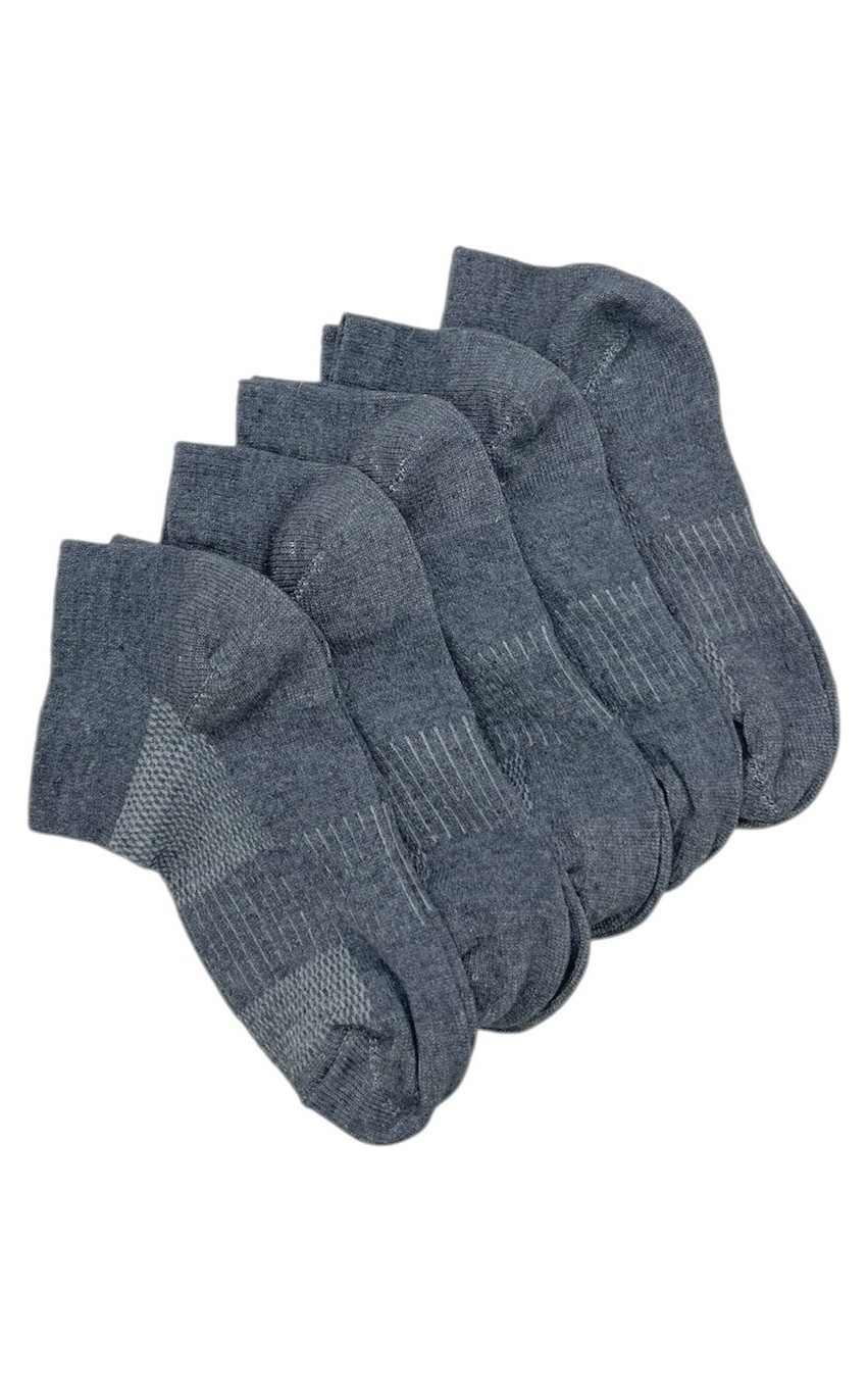 Black Arden Socks Unisex Çocuk Çorap Seti 5'li Gri Pamuk Elastan Karışımı Rahat ve Nefes Alabilen Günlük Kullanım görsel 8