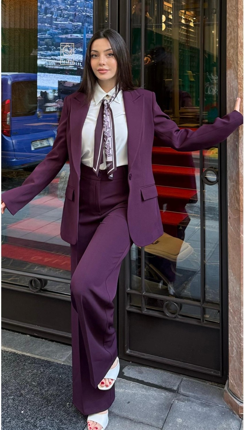 Vuntal Butik Blazer Takım Elbise Tek Düğme Ceket Pantolon görsel 7