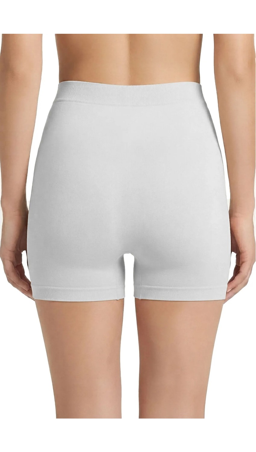 Cottonhill Premium - Kadın Siyah Ultra-Rahat Seamless Yüksek Bel Uzun Paça Boxer görsel 2
