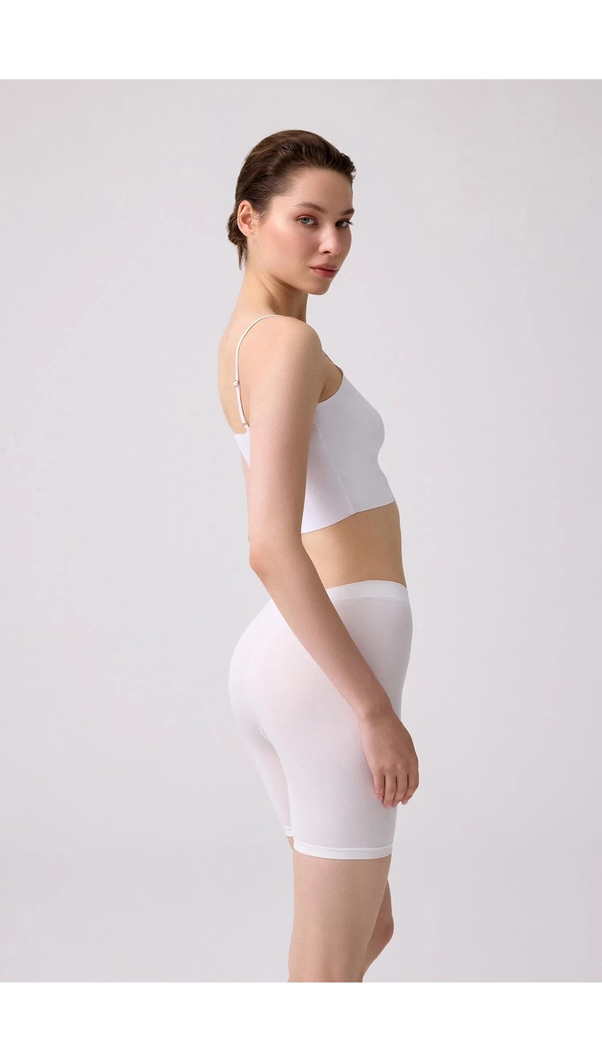 Cottonhill Premium - Kadın Siyah Ultra-Rahat Seamless Yüksek Bel Uzun Paça Boxer görsel 5
