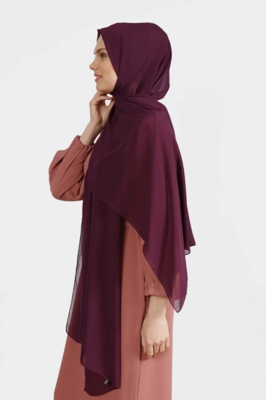 Flora Tekstil Krep Şifon Şal Siyah 180X 75 FLR241433