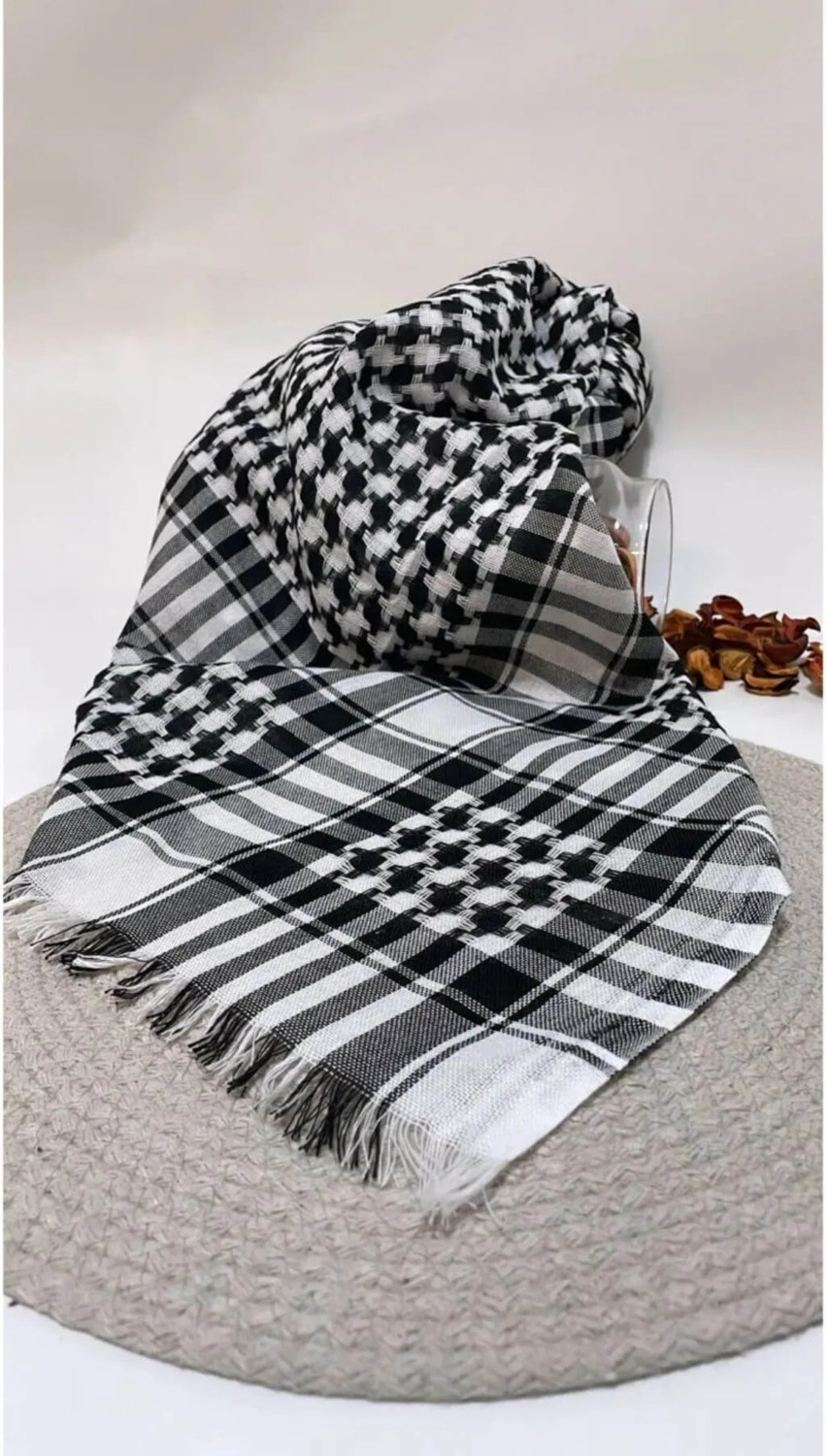 Belirtilmemiş Filistin Kefiyesi 100 cm Kare Kefiye Filistin Puşisi, Unisex Puşi