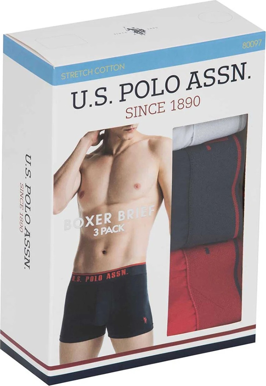 U.S. Polo Assn. U.S.POLO 80097 ERKEK 3 LÜ LİKRALI COTON SİYAH BOXER görsel 5