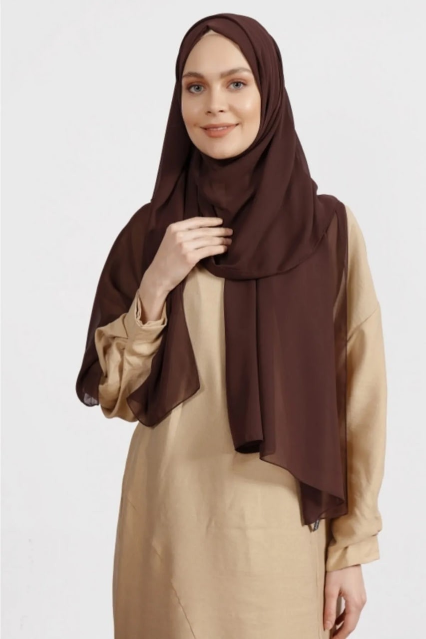 Flora Tekstil Krep Şifon Şal Siyah 180X 75 FLR241433