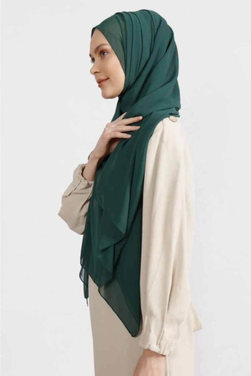 Flora Tekstil Krep Şifon Şal Siyah 180X 75 FLR241433 görsel 4