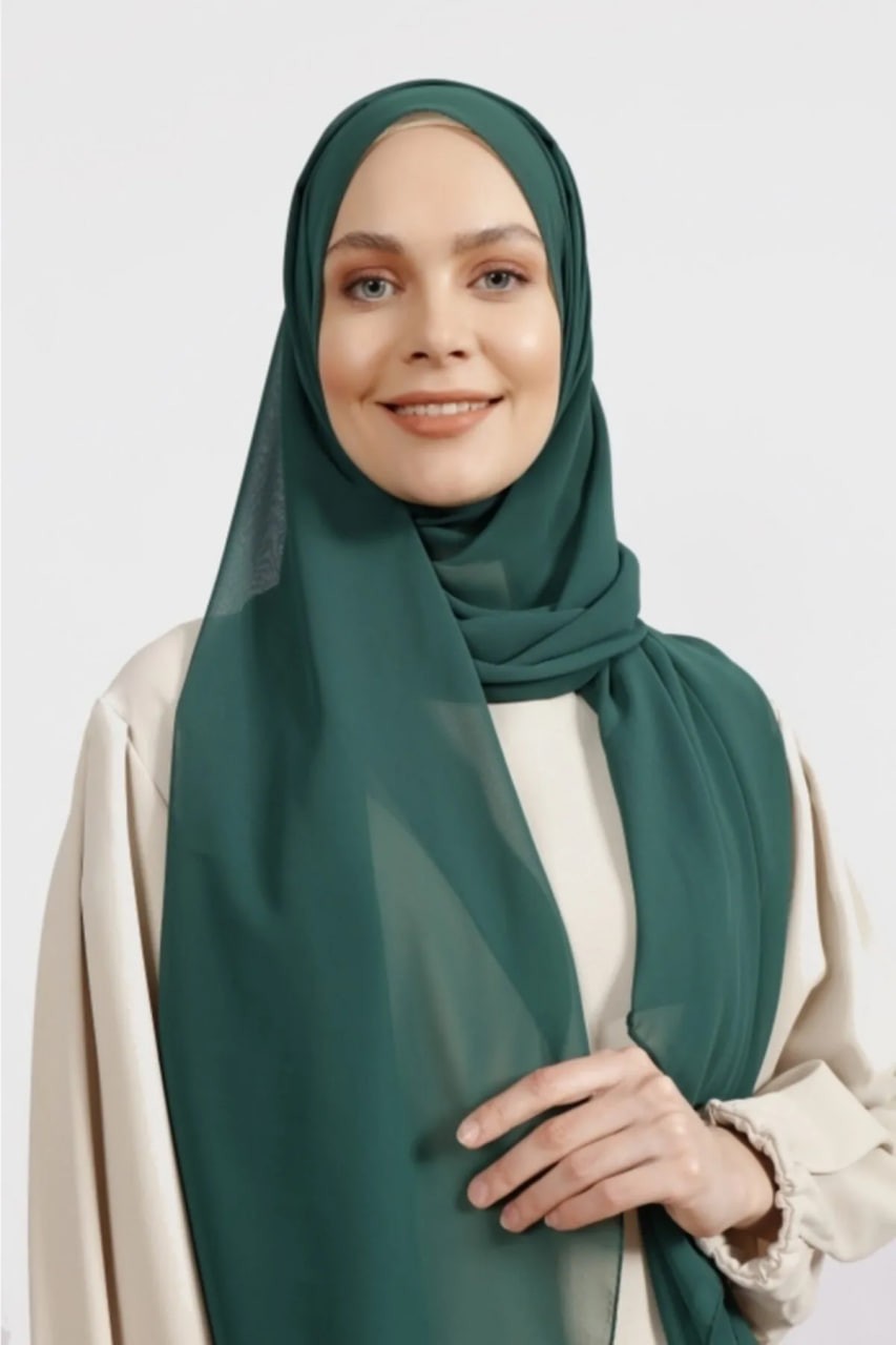 Flora Tekstil Krep Şifon Şal Siyah 180X 75 FLR241433 görsel 5