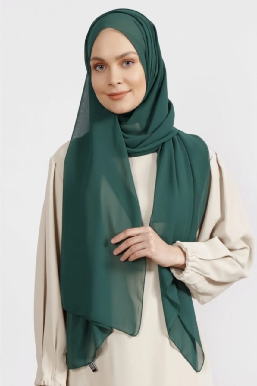 Flora Tekstil Krep Şifon Şal Siyah 180X 75 FLR241433 görsel 6