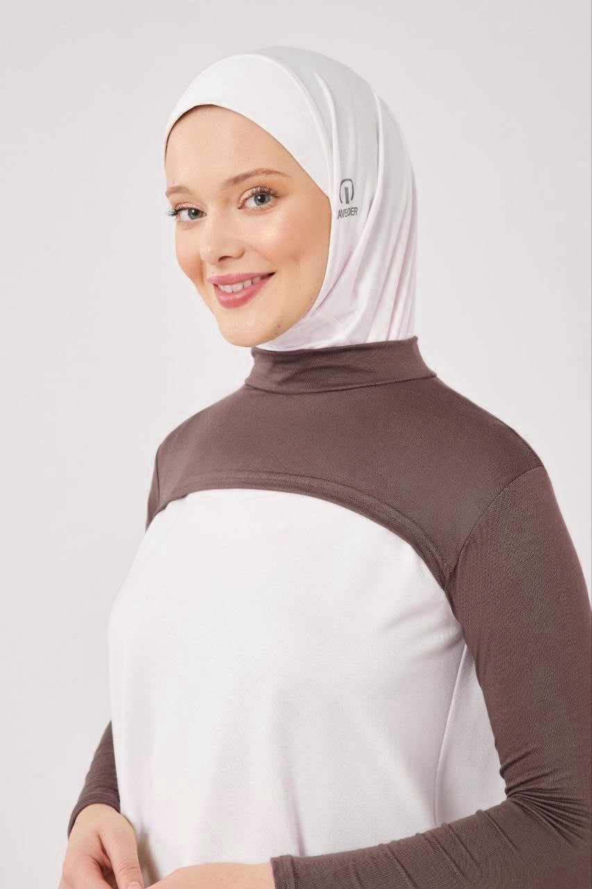 Melodi Scarf Kadın Tesettür Balıkçı Yakalı Boyunluklu Kolluk görsel 7