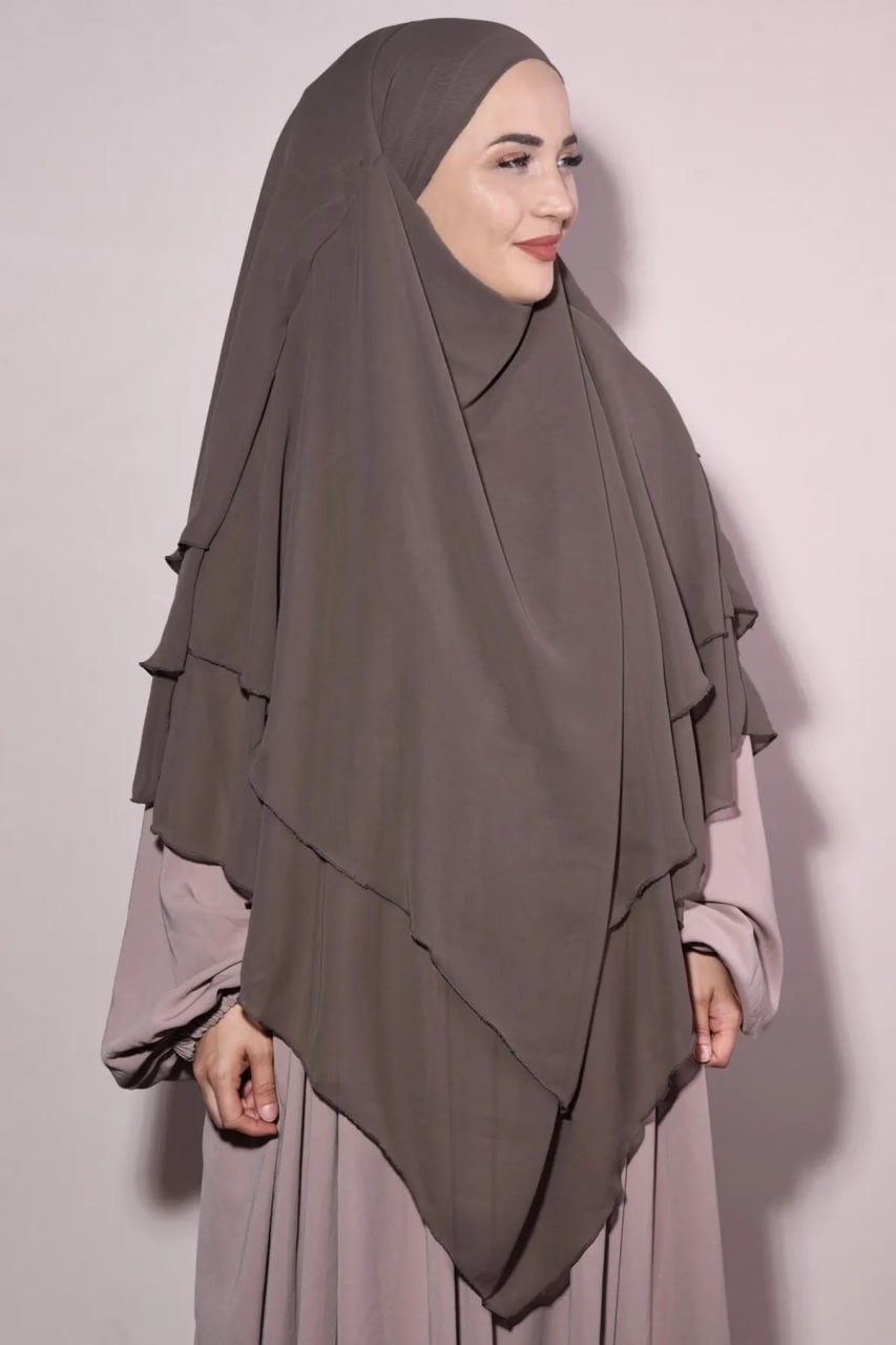 Flora Tekstil Tesettür Şifon Sufle Hazır Peçeli Şal SFL2401