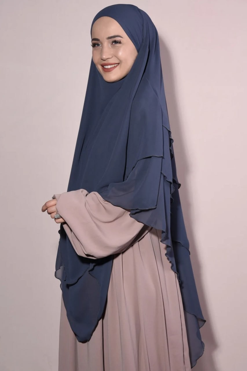 Flora Tekstil Tesettür Şifon Sufle Hazır Peçeli Şal SFL2401