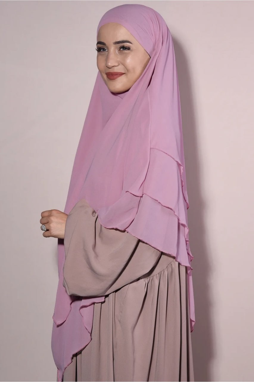 Flora Tekstil Tesettür Şifon Sufle Hazır Peçeli Şal SFL2401 görsel 8