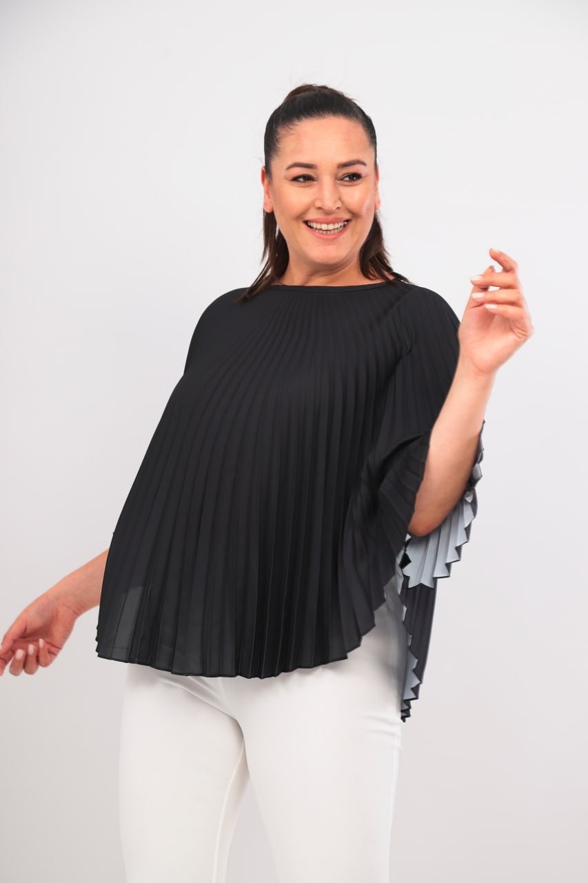 Moda Berray Büyük Beden Pliseli Jessıca Kumaş görsel 4