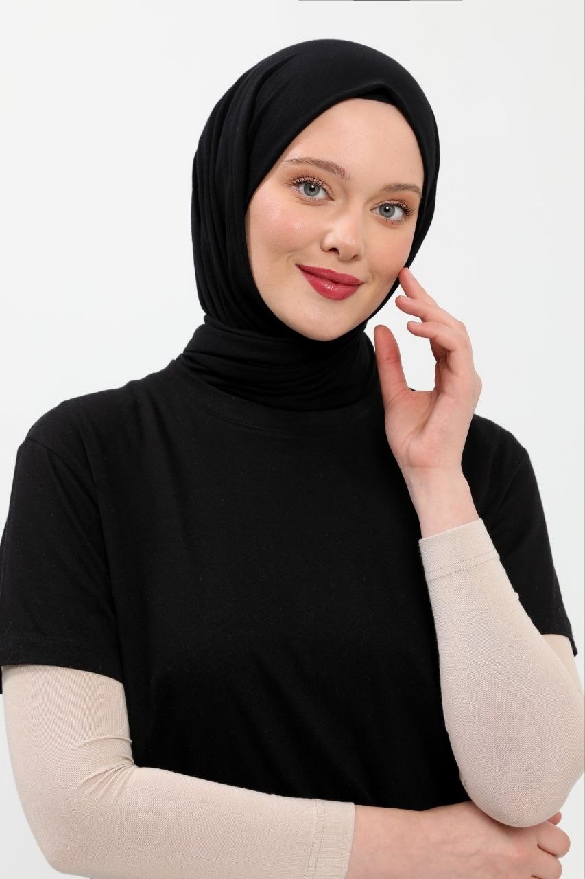 İhvan Online Düz Dikişsiz Pratik Likralı Tesettür Penye Namaz Kolluğu Krem görsel 2