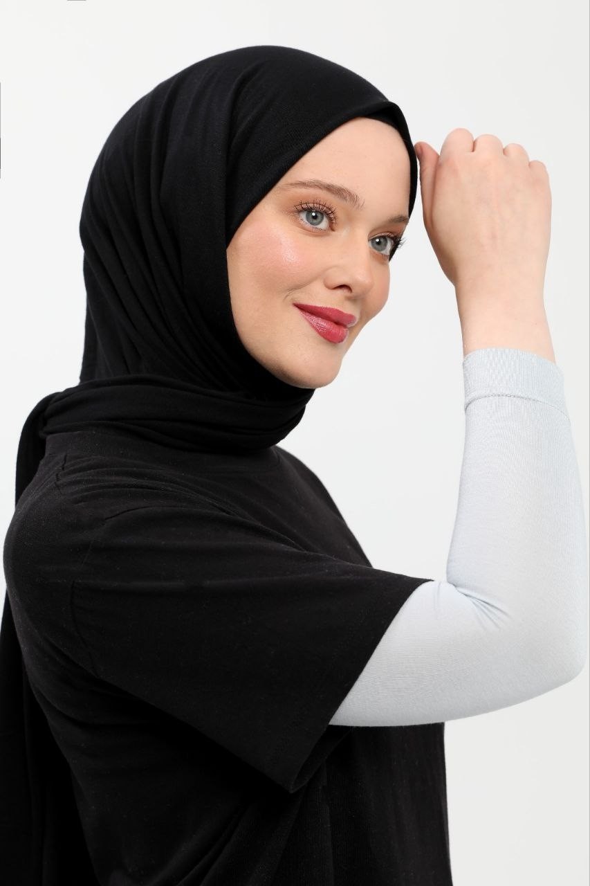İhvan Online Düz Dikişsiz Pratik Likralı Tesettür Penye Namaz Kolluğu Krem görsel 4