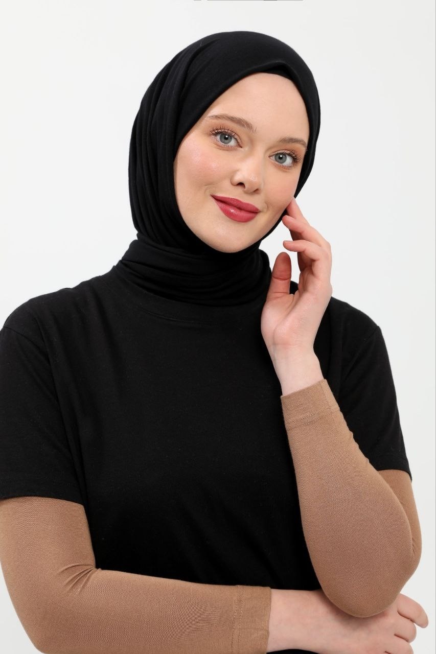 İhvan Online Düz Dikişsiz Pratik Likralı Tesettür Penye Namaz Kolluğu Krem görsel 6