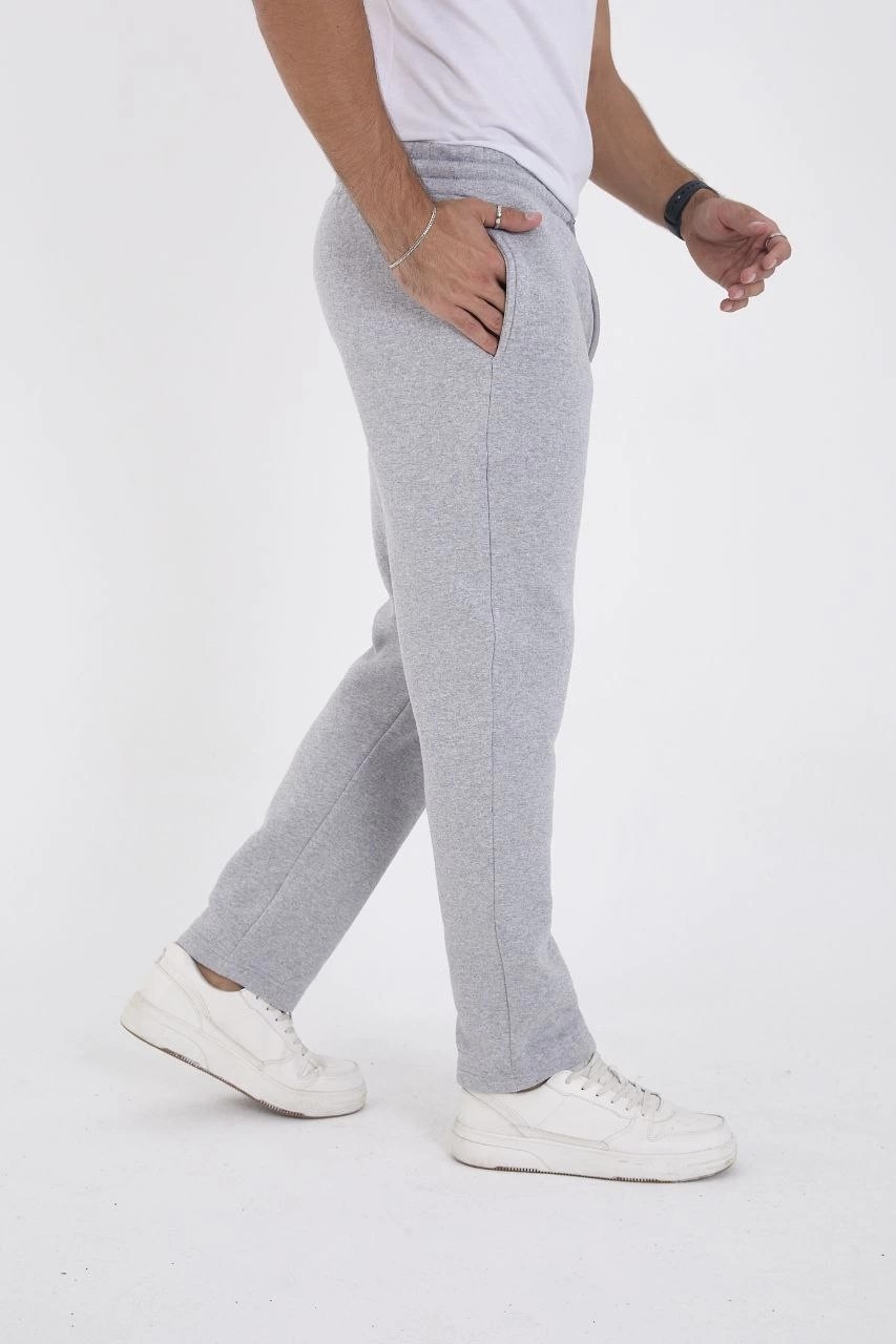 Hace Bazaar Üç Iplik Basic Eşofman Pantolon - Gri -Hcb görsel 5