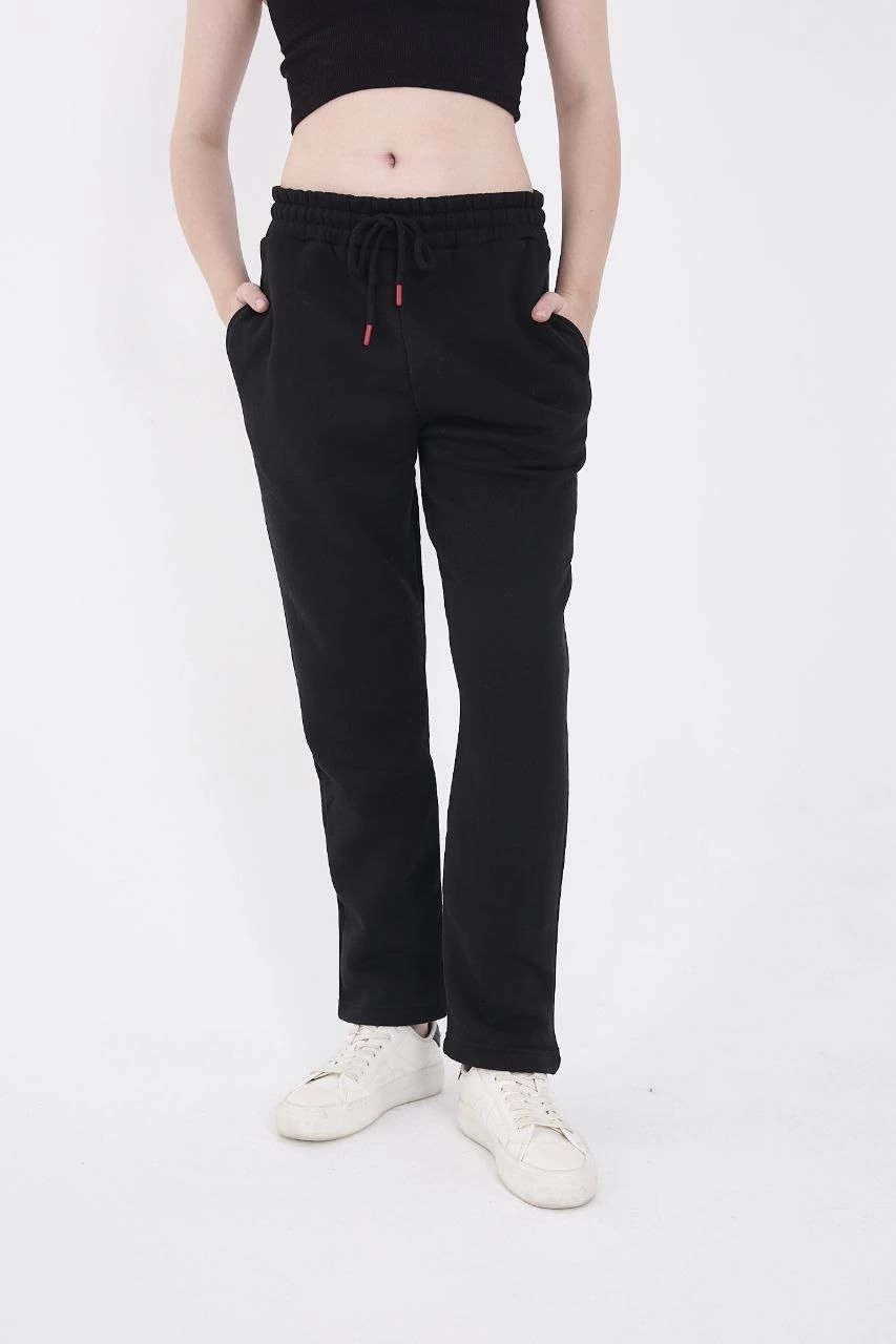 Hace Bazaar Üç Iplik Basic Eşofman Pantolon - Siyah -Hcb görsel 3