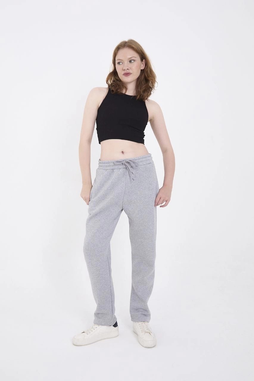 Marsilyan Üç Iplik Basic Eşofman Pantolon - Gri görsel 2