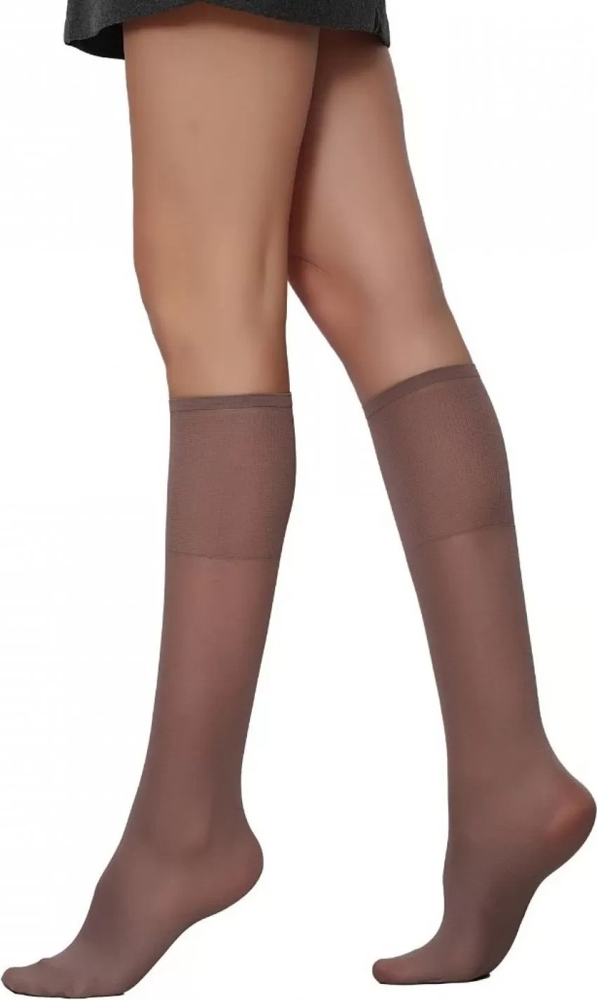 Çorap Diyarı & Daymod Comfort 50 Den Sıkmayan Lastik Ten Rengi Orta Kalın 3 Çift Diz Altı Çorap