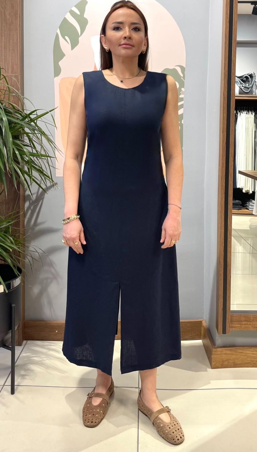 Arzu Özel Moda Atölyesi %100 Pamuk Keten Elbise. görsel 8
