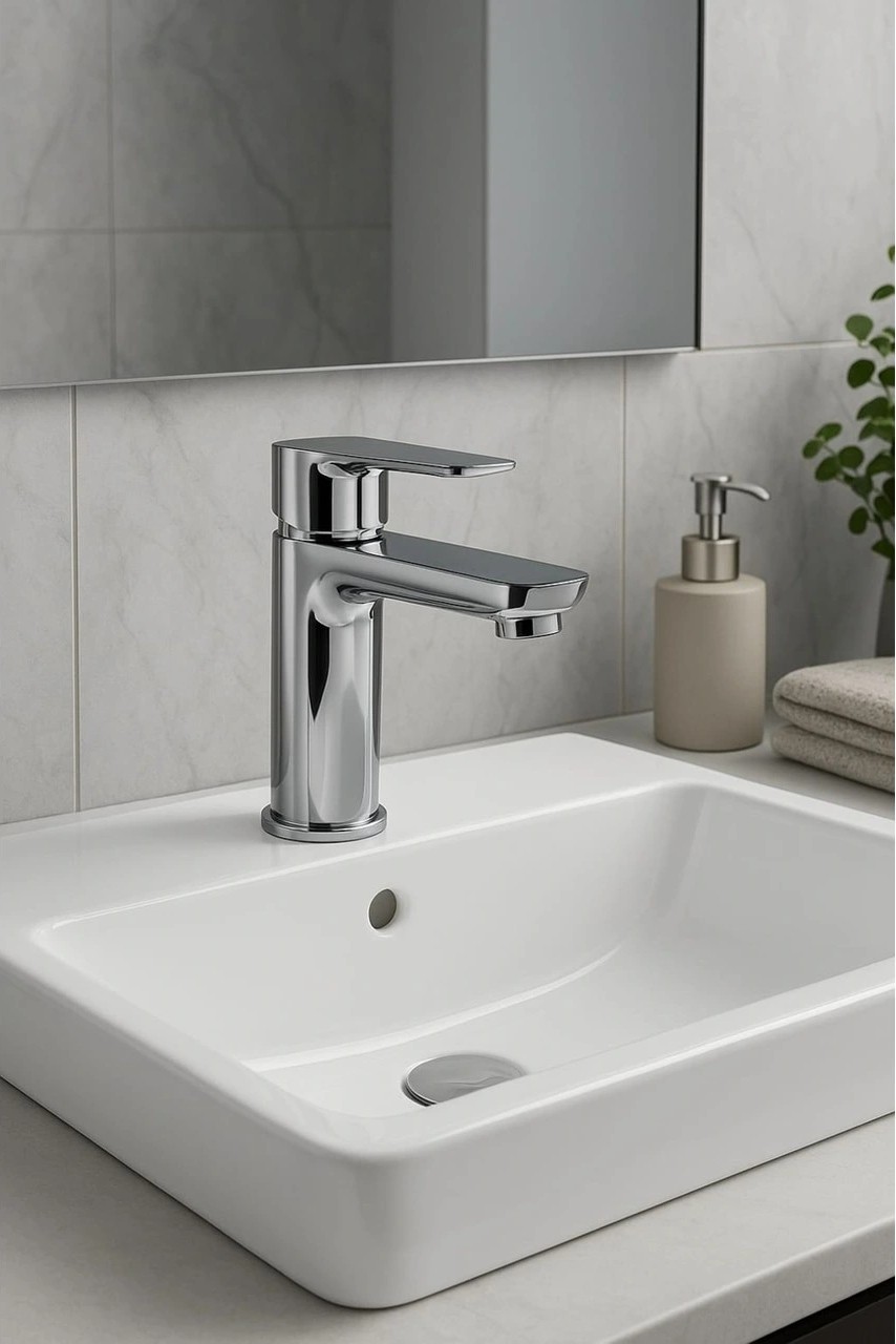 Esranın Dünyası Lüks Sabit Lavabo Bataryası Tek Kollu Musluk, Su Tasarruflu Banyo & Mutfak Uyumlu ( Lisinya ) görsel 2