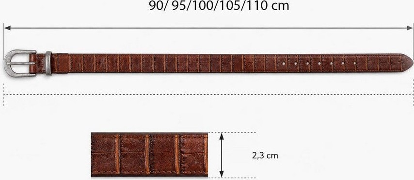 BloominBag Bloom In Still Kadın Hakiki Deri Kemer - Camel Croco görsel 5