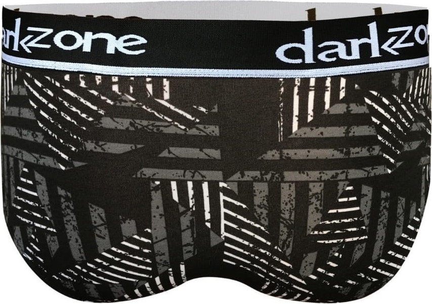 Darkzone Erkek Desenli Siyah Pamuklu Lastikli Slip Külot görsel 3