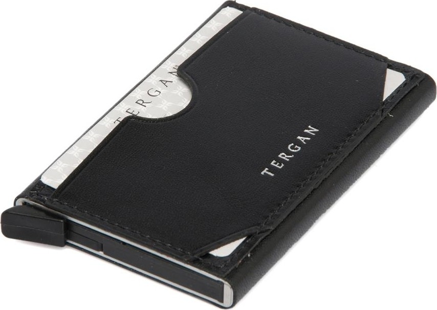 Tergan Siyah Hakiki Deri Unisex Kartlık Özellikli Günlük Kullanım İçin Şık Tasarım S1KK00000260-B06