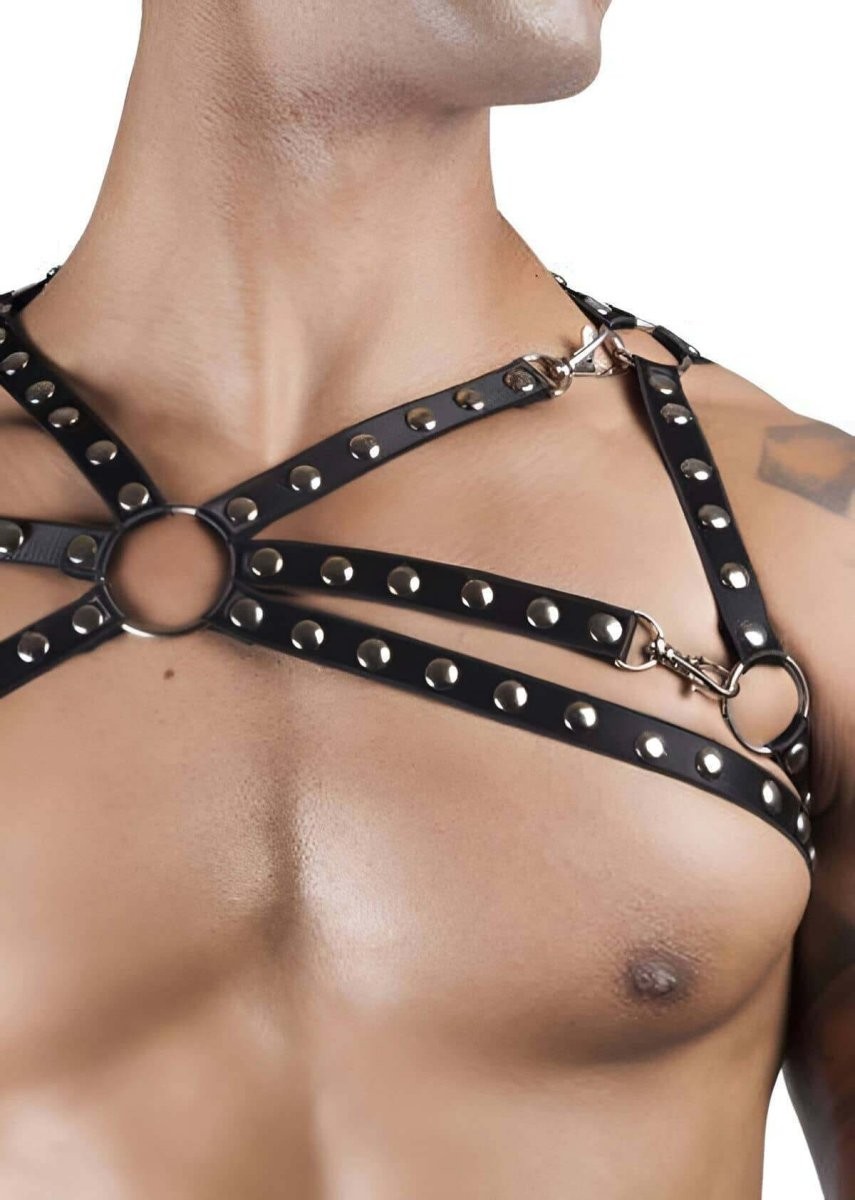 Aesco Zımba Detaylı Seksi Erkek Üst Harness - BRFM66 görsel 2