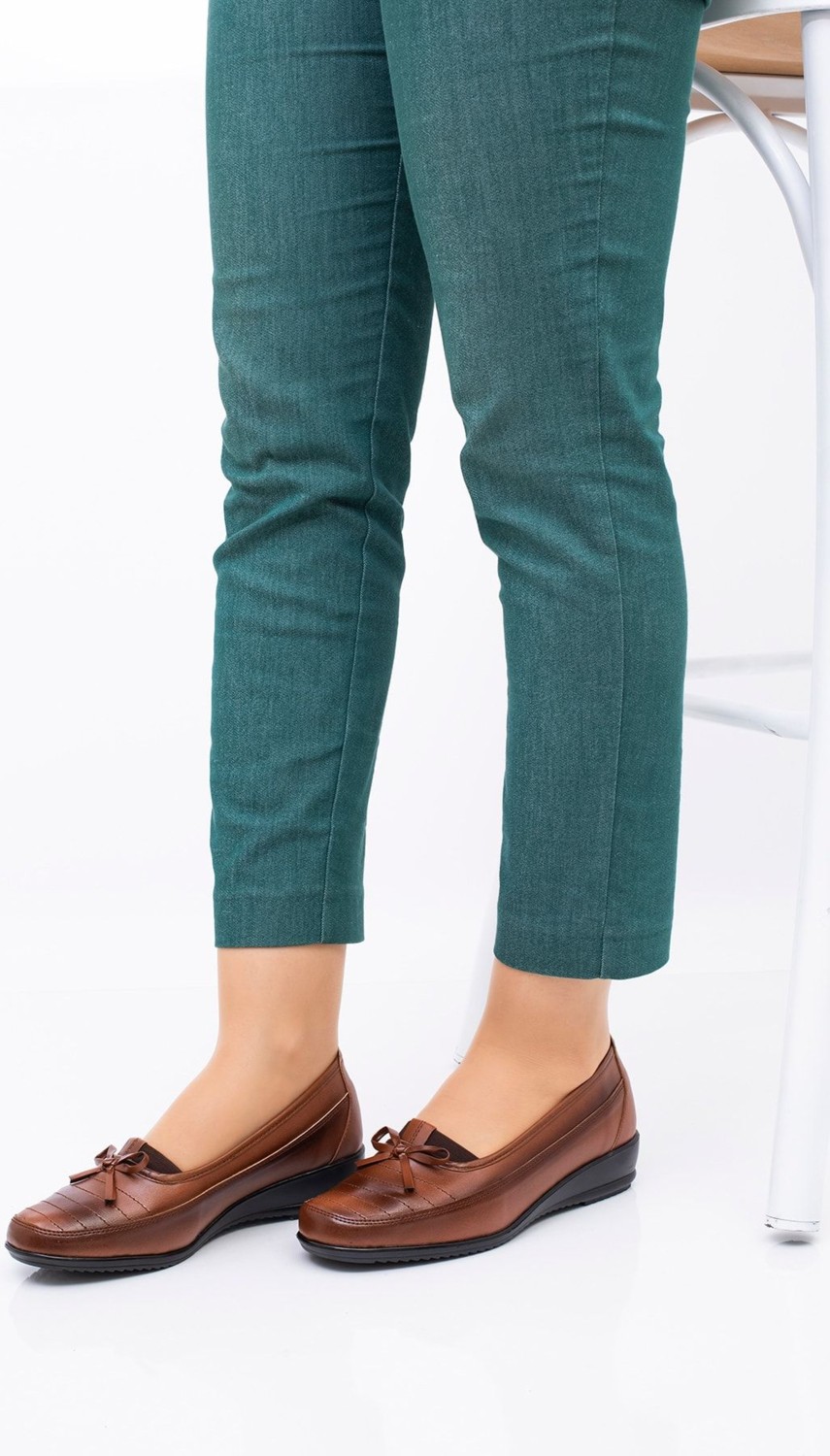 Ern Shoes İçi Hakiki Deri Bej Renk Tam Ortopedik Anne Ayakkabısı