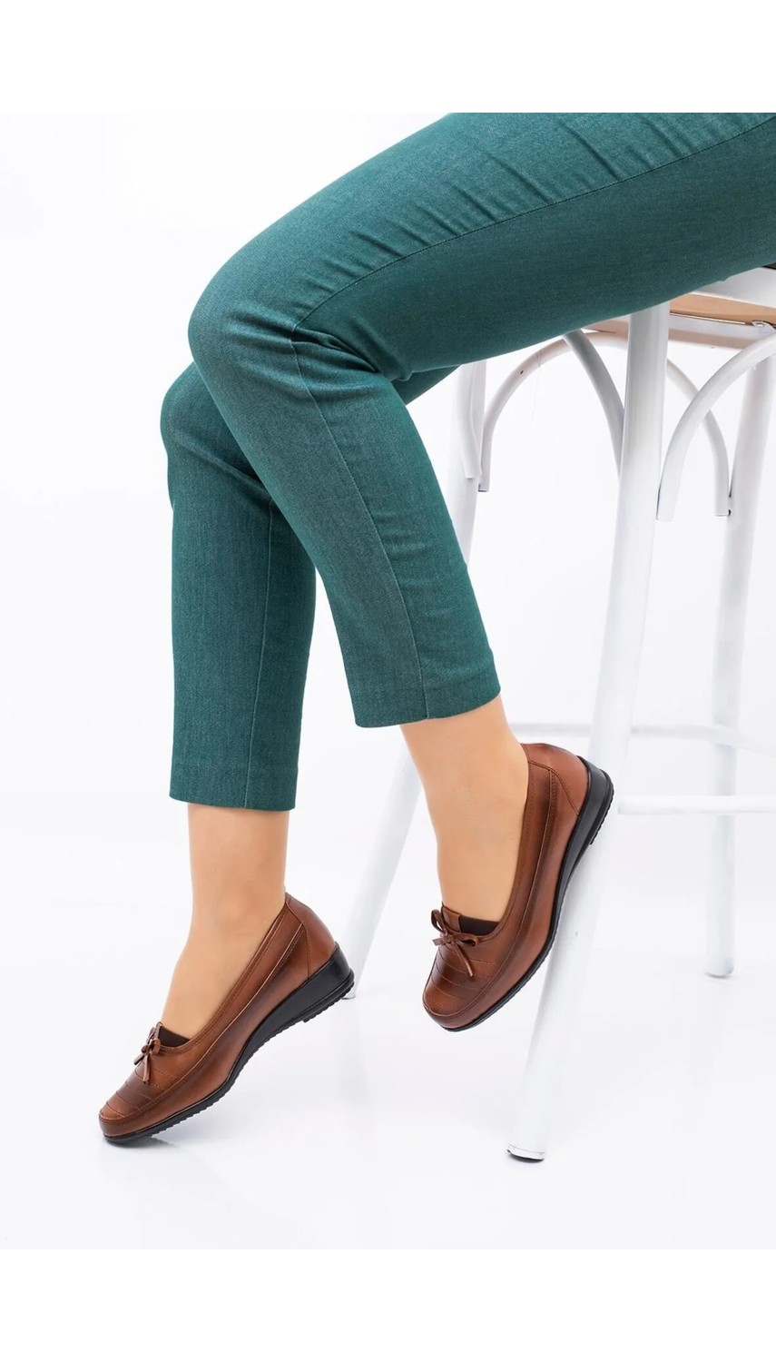 Ern Shoes İçi Hakiki Deri Bej Renk Tam Ortopedik Anne Ayakkabısı görsel 2