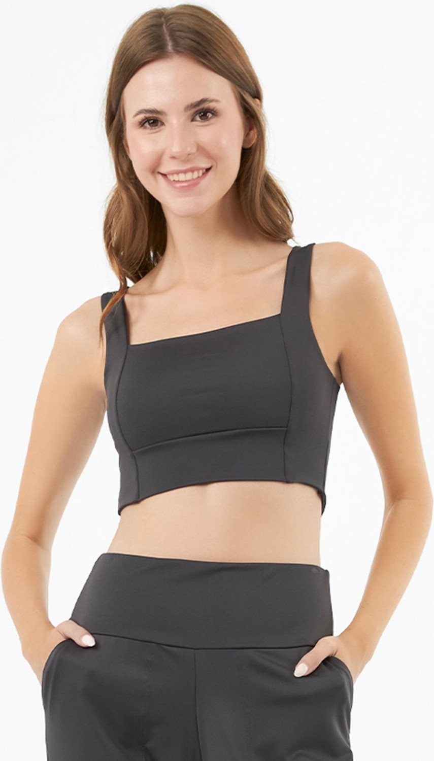Cottonhill Lacivert Kare Yaka Crop Top Büstiyer